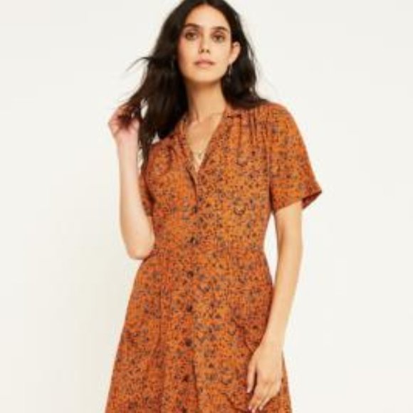 Urban Outfitters Floral Midi Shirtdress - Picture 1 of 6